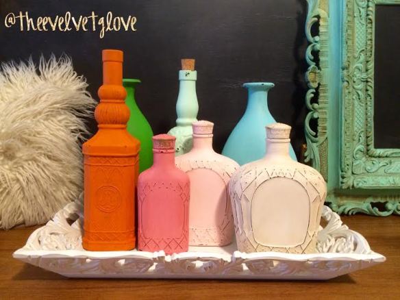 Thee Velvet Glove - Painting Glass Bottles